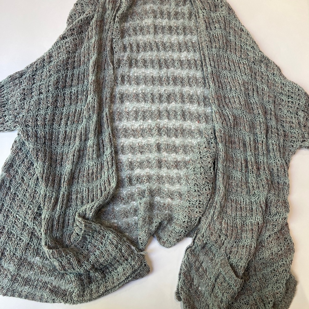 Free People Textured Gray Poncho